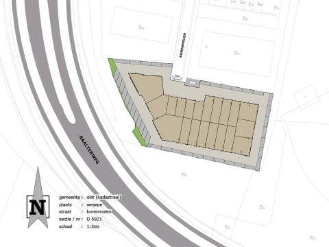 Bedrijfsunits Korenmolen Wesepe situatietekening