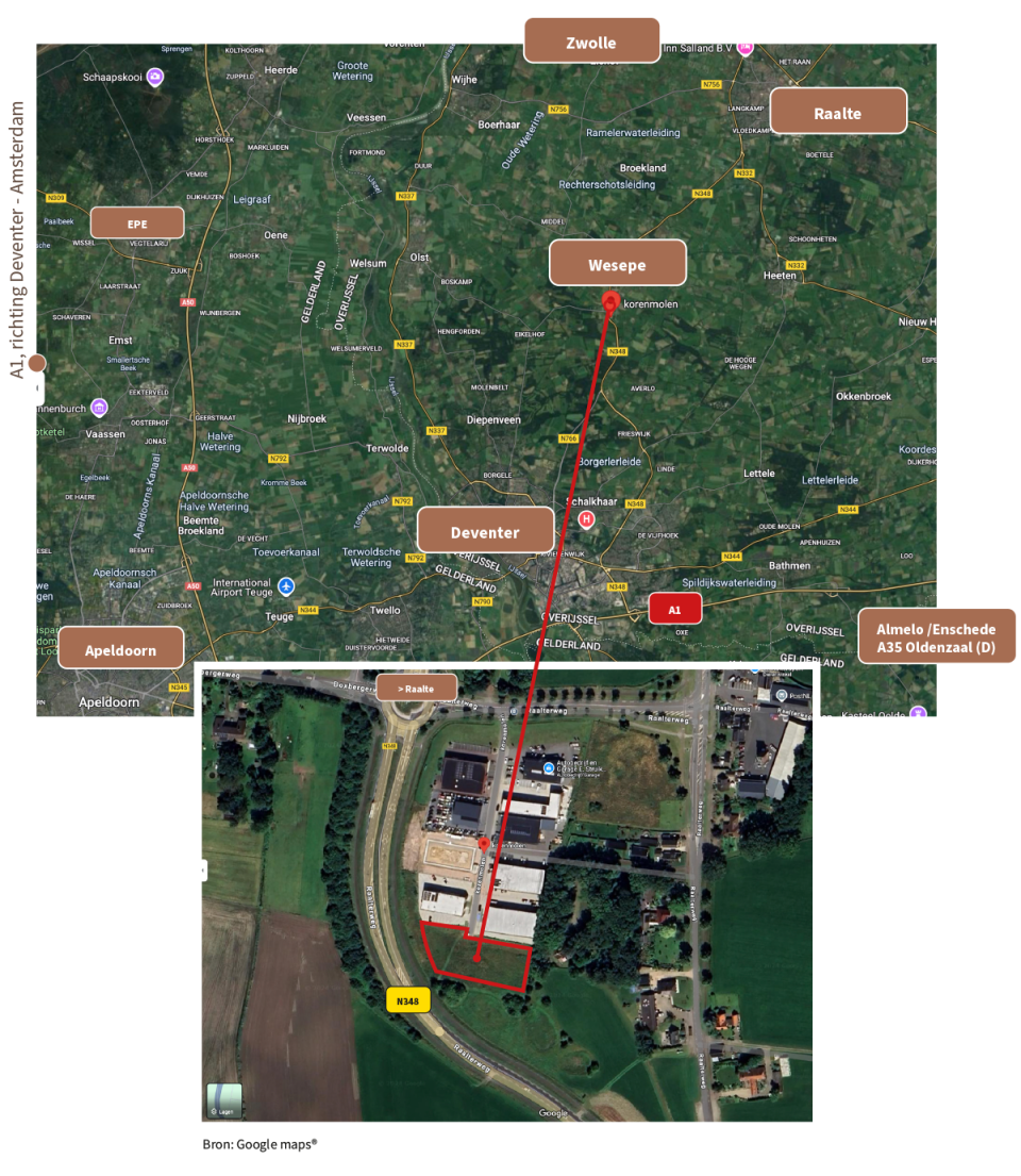 Google maps KorenmolenWesepe